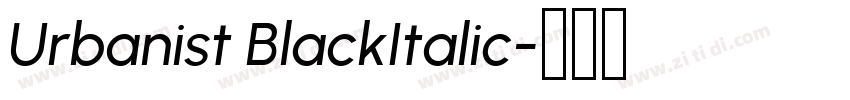 Urbanist BlackItalic字体转换